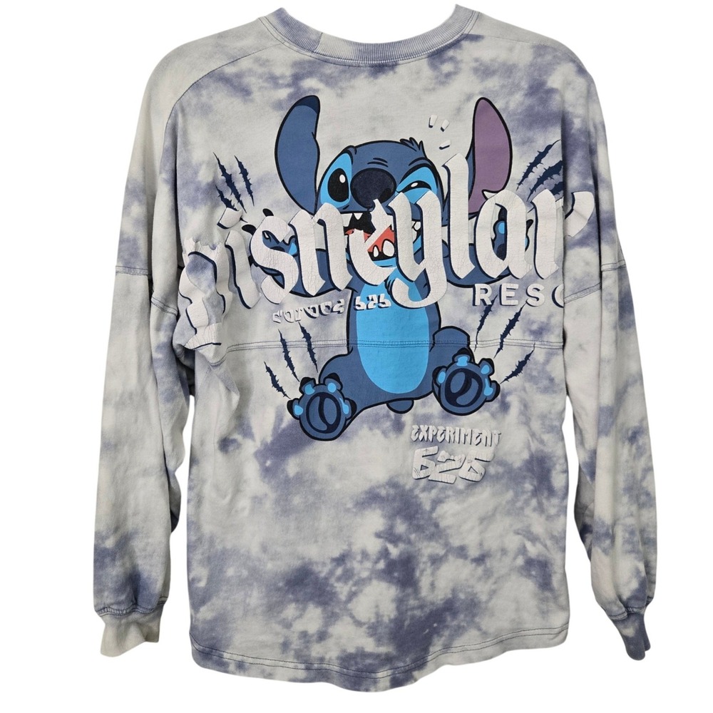 Disney Parks Spirit Jersey Stitch Disneyland Tie‎ Dye Shirt Womens XS 626